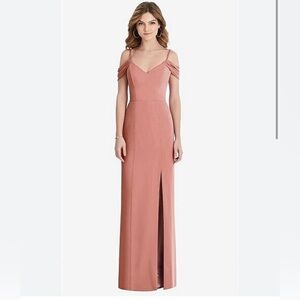 After Six Pleated Wide Strap Sweetheart Maxi Dress size 2